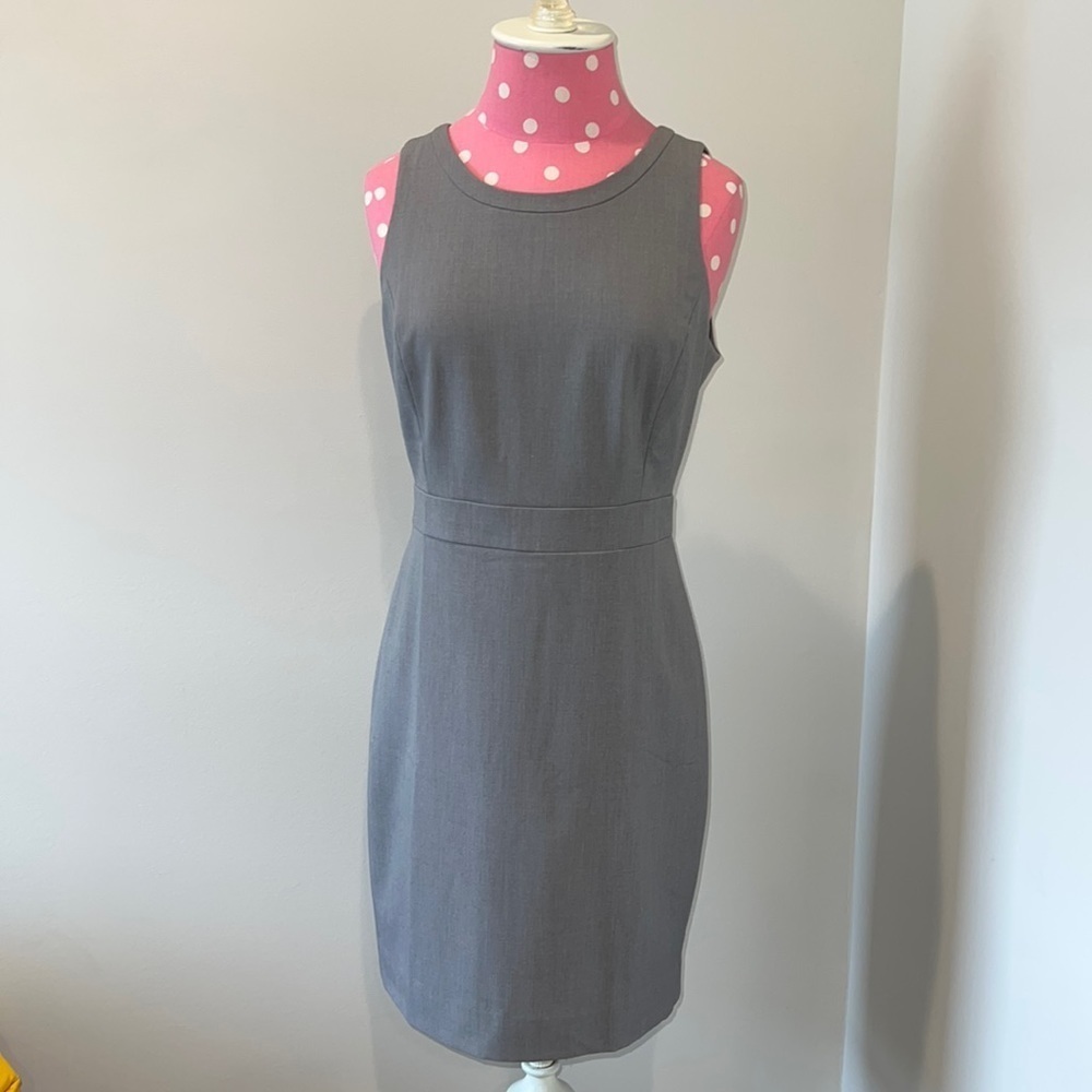 NEW J CREW GREY FITTED DRESS size 2